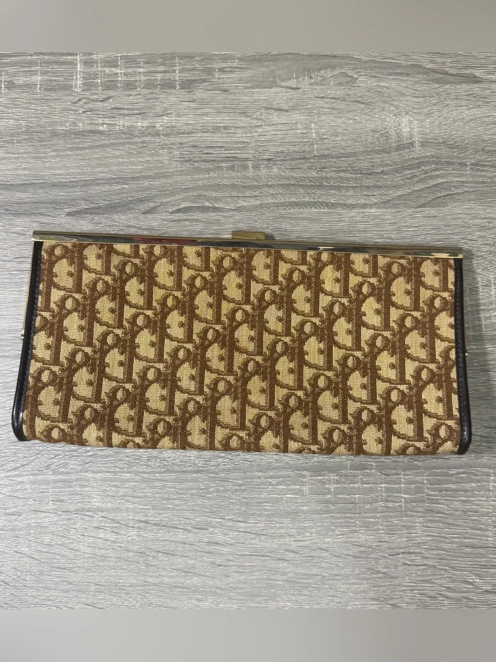 Dior Trotter Vintage Clutch in Brown